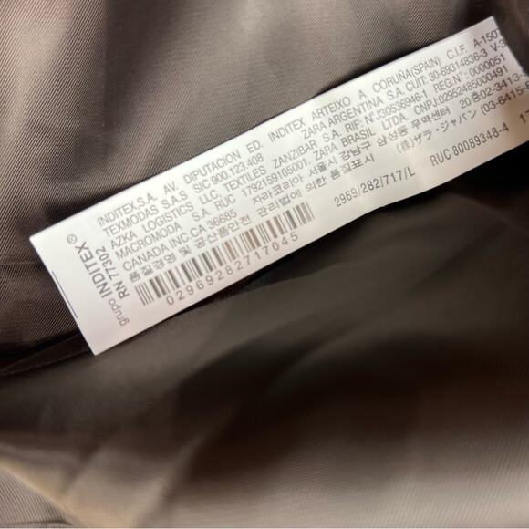 Zara Blogger Chocolate Brown Faux Leather Puffer Jacket. - Picture 6 of 10